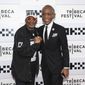Director Spike Lee, left, and journalist Al Sharpton, right, attend the premiere for &amp;quot;Loudmouth&amp;quot; at the BMCC Tribeca Performing Arts Center during the 2022 Tribeca Festival on Saturday, June 18, 2022, in New York. (Photo by Andy Kropa/Invision/AP)