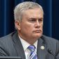 Hous​e Oversight Committee Ranking Member Rep. James Comer Jr., R-Ky., listens during a hearing on the Washington Commanders&#39; workplace conduct, Wednesday, June 22, 2022, on Capitol Hill in Washington. (AP Photo/Jacquelyn Martin)