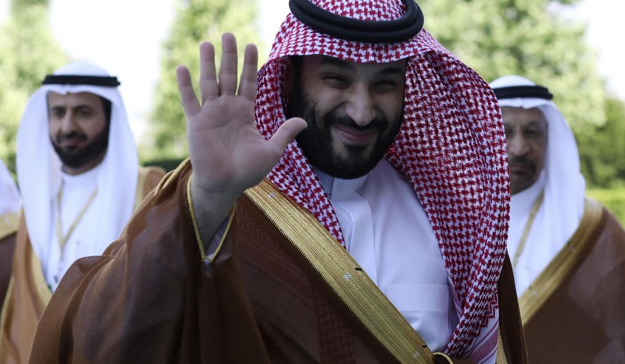 In this file photo, Saudi Crown Prince Mohammed bin Salman greets the media members during a welcome ceremony, in Ankara, Turkey, Wednesday, June 22, 2022. (AP Photo/Burhan Ozbilici) **FILE**