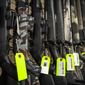 Hunting and competition shooting guns are displayed for sale at SP firearms on Thursday, June 23, 2022, in Hempstead, New York. (AP Photo/Brittainy Newman)