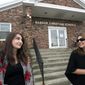 Bangor Christian Schools sophomore Olivia Carson, 15, of Glenburn, Maine, left, stands with her mother Amy while getting dropped off on the first day of school on August 28, 2018 in Bangor, Maine. The Carsons were one of three Maine families that challenged the prohibition on using public money to pay tuition at religious schools. The Supreme Court ruled that Maine can&#39;t exclude religious schools from a program that offers tuition aid for private education in towns that don&#39;t have public schools. (Gabor Degre/The Bangor Daily News via AP, File)