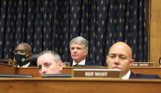 Texas Rep. Michael McCaul, (third from the left) ranking Republican on the House Foreign Affairs Committee, speaks on Capitol Hill on Tuesday, June 28, 2022. (Image courtesy of Rep. Michael McCaul&#39;s office)