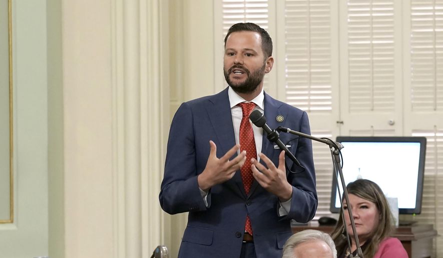 Assemblyman Matt Haney, D-San Francisco, speaks during the Assembly session in Sacramento, Calif., on Thursday, June 30, 2022. (AP Photo/Rich Pedroncelli) ** FILE **