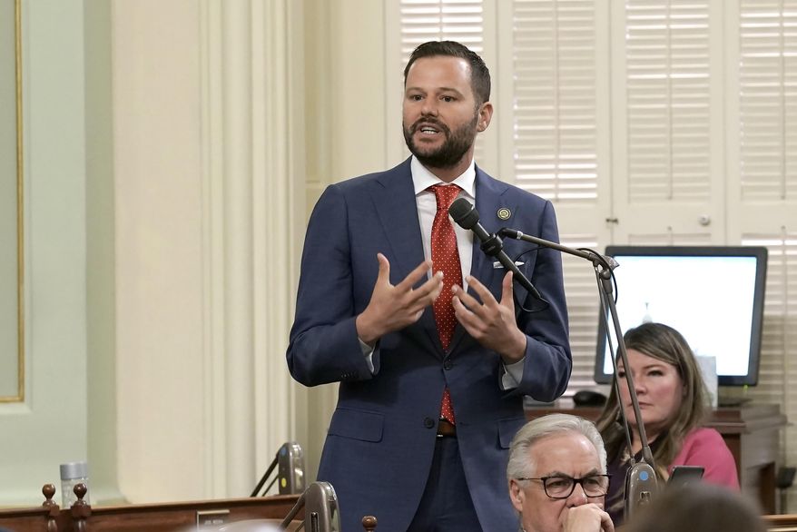 Assemblyman Matt Haney, D-San Francisco, speaks during the Assembly session in Sacramento, Calif., on Thursday, June 30, 2022. (AP Photo/Rich Pedroncelli) ** FILE **