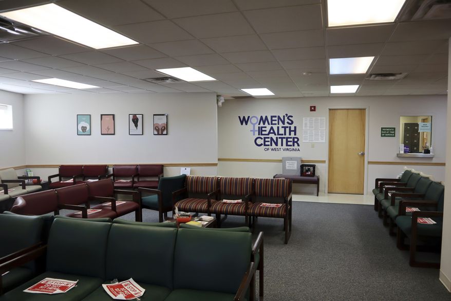 The waiting room of the Women&#39;s Health Center of West Virginia in Charleston, W.Va. sits empty on Wednesday June 29, 2022. After the U.S. Supreme Court ruling that overturned Roe v. Wade, the clinic had to suspend abortion services because of an 1800s-era abortion ban in West Virginia state code. (AP Photo/Leah Willingham)