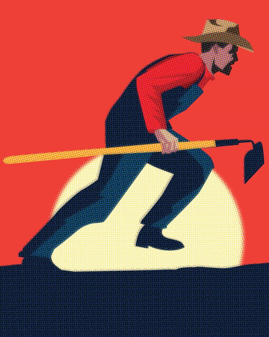 Governmental War on Farmers Illustration by Linas Garsys/The Washington Times