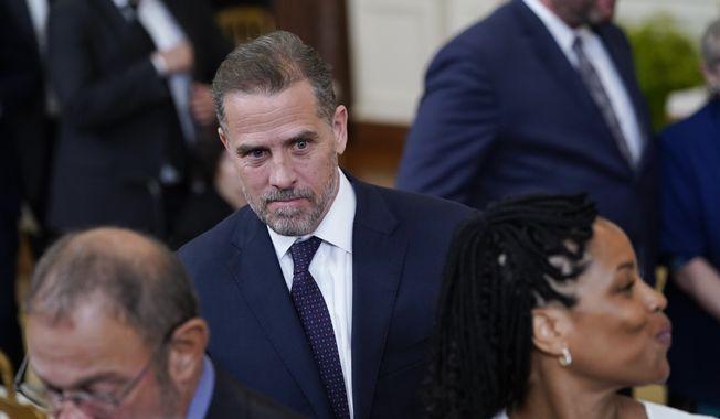 Hunter Biden leaves after President Joe Biden awarded the Presidential Medal of Freedom to 17 people during a ceremony in the East Room of the White House in Washington, Thursday, July 7, 2022. (AP Photo/Susan Walsh) ** FILE **