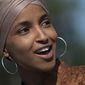 FILE - Rep. Ilhan Omar, D-Minn., speaks on July 25, 2019, as she introduces the Zero Waste Act at the Capitol in Washington, D.C. A federal court judge, Wednesday, July 6, 2022, has sentenced a 67-year-old Florida man to three years of probation for sending an email threatening to kill Rep. Omar and three other congresswomen three years ago. (AP Photo/J. Scott Applewhite, File)