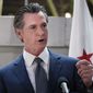 California Governor Gavin Newsom answers questions at a news conference in Los Angeles, on June 9, 2022. (AP Photo/Richard Vogel) **FILE**