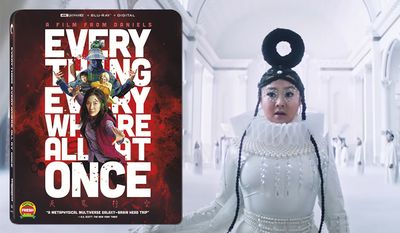 Jobu Tupaki (Stephanie Hsu) sterile bagel universe in &quot;Everything Everywhere All At Once,&quot; now available in the 4K disc format from Lionsgate Home Entertainment.