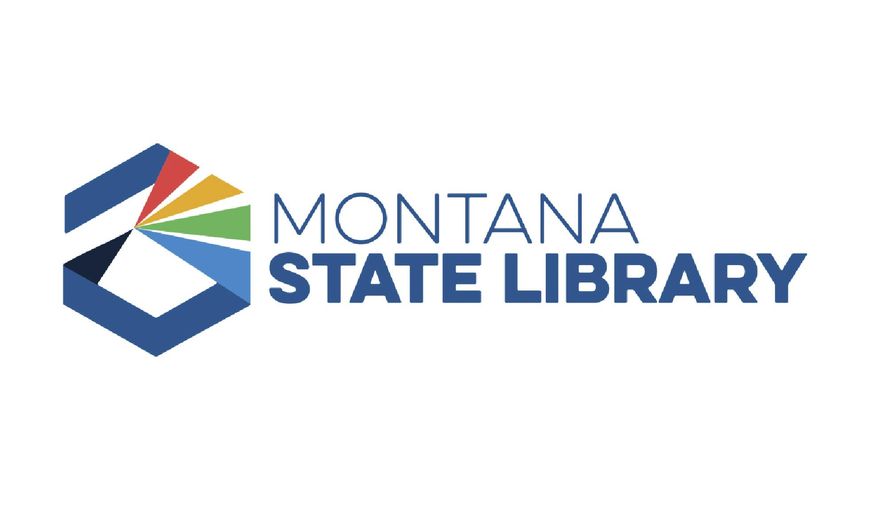 This undated image provided by the Montana State Library shows the proposed new State Library logo. The commission that oversees the Montana State Library rejected the proposed new logo design after a member said the main feature, a rainbow prism, brought to mind a rainbow pride flag, something she suggested would set off a political firestorm. (Montana State Library via AP)