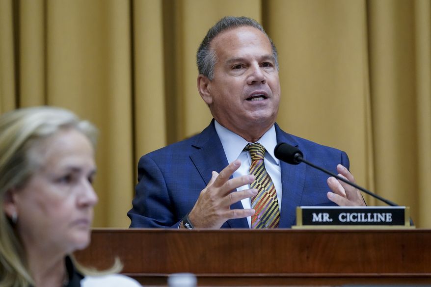 Rep. David Cicilline, D-R.I., speaks as the House Judiciary Committee holds a hearing on the future of abortion rights after the overturning of Roe v. Wade by the Supreme Court, at the Capitol in Washington, Thursday, July 14, 2022. (AP Photo/J. Scott Applewhite)
