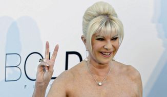 Ivana Trump arrives for the amfAR Cinema Against AIDS benefit at the Hotel du Cap-Eden-Roc, in Cap d&#39;Antibes, southern France, Thursday, May 20, 2010. Ivana Trump, who formed half of a publicity power couple in the 1980s as the first wife of former President Donald Trump and mother of his oldest children, has died in New York City, her family announced Thursday, July 14, 2022. She was 73. (AP Photo/Joel Ryan, File)
