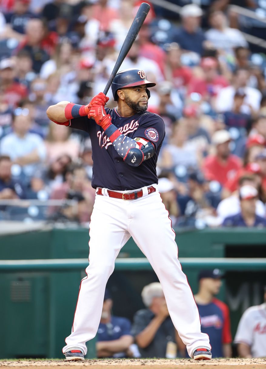 Designated Hitter Nelson Cruz (23) awaits the pitch while at bat at the Washington Nationals vs Atlanta Braves at Nationals Park in Washington D.C. on July 15th 2022 (Photo: All-Pro Reels/Alyssa Howell)
