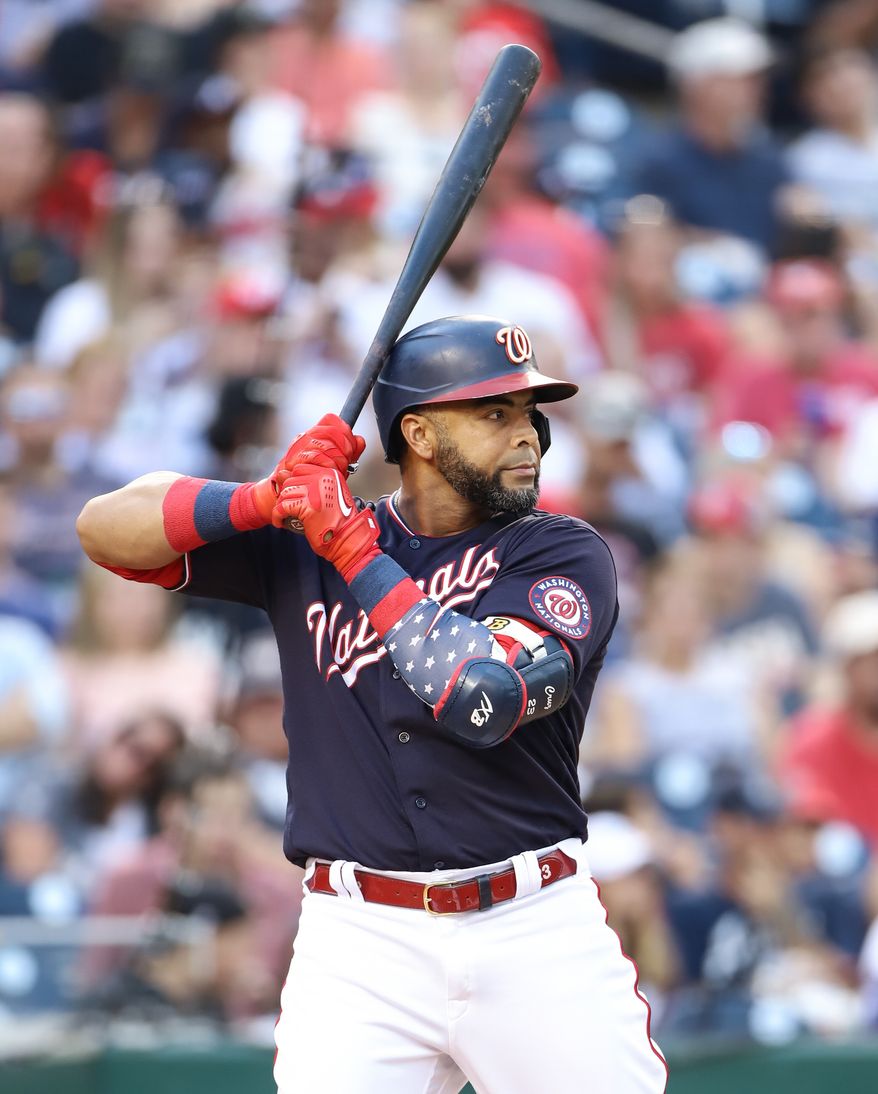 Designated Hitter Nelson Cruz (23) awaits the pitch while at bat at the Washington Nationals vs Atlanta Braves at Nationals Park in Washington D.C. on July 15th 2022 (Photo: All-Pro Reels/Alyssa Howell)