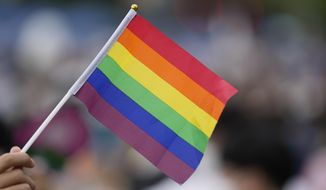 A participant waves a rainbow flag before a parade as a part of the 23rd Seoul Queer Culture Festival which is held from from July 15 to July 31, in Seoul, South Korea, Saturday, July 16, 2022. (AP Photo/Lee Jin-man)