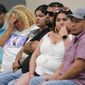 Family of shooting victims listen to the Texas House investigative committee release its full report on the shootings at Robb Elementary School, Sunday, July 17, 2022, in Uvalde, Texas. (AP Photo/Eric Gay)