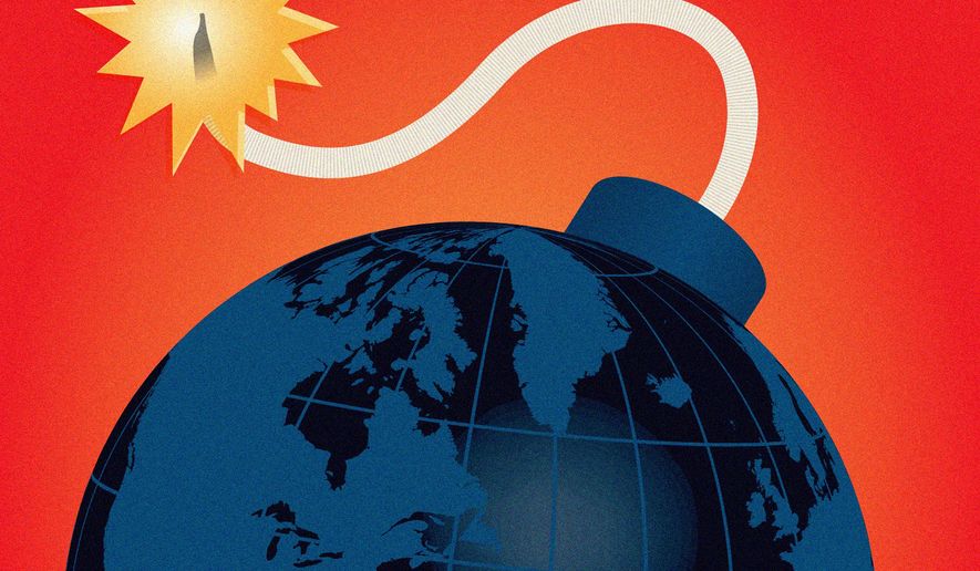 Brink of World War III  Illustration by Linas Garsys/The Washington Times