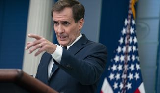 National Security Council spokesman John Kirby speaks during a press briefing at the White House, Tuesday, July 19, 2022, in Washington. (AP Photo/Evan Vucci)