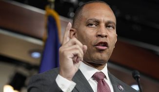 Caucus Chair Rep. Hakeem Jeffries, D-N.Y., speaks during a news conference at the Capitol in Washington, Tuesday, July 19, 2022. (AP Photo/Mariam Zuhaib)