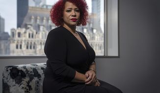 FILE - Journalist Nikole Hannah-Jones poses for a portrait at the headquarters of The Associated Press in New York on Friday, Dec. 10, 2021. A settlement between Hannah-Jones and the University of North Carolina at Chapel Hill linked to her tenure dispute in 2021 contains concessions designed to help faculty and students of color, according to her post on Twitter on Tuesday, July 19, 2022. (AP Photo/Robert Bumsted, File)