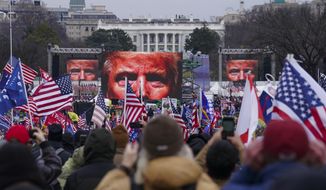 Supporters of President Donald Trump supporters attend a rally near the White House in Washington, on Jan. 6, 2021. The House Jan. 6 committee is headed back to prime time for its eighth hearing. (AP Photo/John Minchillo, File)