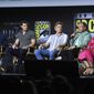 Robert Aramayo, from left,Benjamin Walker, Charles Edwards, Owain Arthur, and Sophia Nomvete attend a panel for &amp;quot;The Lord of the Rings: The Rings of Power&amp;quot; on day two of Comic-Con International on Friday, July 22, 2022, in San Diego. (Photo by Richard Shotwell/Invision/AP)