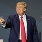 Former President Donald Trump gestures to the audience after speaking at an America First Policy Institute agenda summit at the Marriott Marquis in Washington, Tuesday, July 26, 2022. (AP Photo/Andrew Harnik) ** FILE **