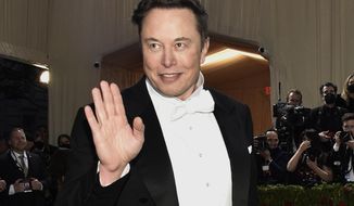 Elon Musk attends The Metropolitan Museum of Art&#39;s Costume Institute benefit gala on May 2, 2022, in New York. Attorneys for Musk are complaining, Tuesday, July 26, 2022, that Twitter is slow-walking document production in advance of an October trial to decide whether the Tesla CEO should be forced to complete a $44 billion acquisition of the social media company. (Photo by Evan Agostini/Invision/AP, File)