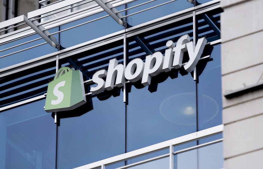 The Ottawa headquarters of Canadian e-commerce company Shopify, is shown on May 29, 2019. Shopify Inc. is cutting 10% of its staff, or about 1,000 employees, as the company reckons with an unexpected sales downturn after pandemic-infused explosion. Shares dropped 15% in morning trading, Tuesday, July 26, 2022, after the news broke. (Justin Tang/The Canadian Press via AP, File)
