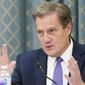 Rep. Mike Turner, R-Ohio, asks question during a House Intelligence Committee hearing on Commercial Cyber Surveillance, Wednesday, July 27, 2022, on Capitol Hill in Washington. (AP Photo/Mariam Zuhaib) ** FILE **