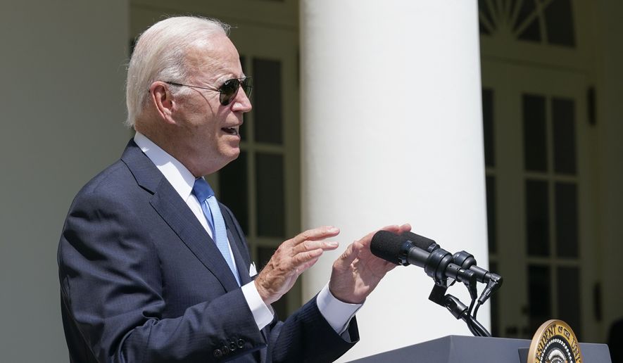 President Joe Biden speaks in the Rose Garden of the White House in Washington, Wednesday, July 27, 2022. Biden ended his COVID-19 isolation after testing negative for the virus on Tuesday night and again on Wednesday. (AP Photo/Susan Walsh)