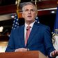 House Minority Leader Kevin McCarthy of Calif. speaks at a news conference on Capitol Hill in Washington, Friday, July 29, 2022. (AP Photo/Andrew Harnik) ** FILE **