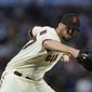 San Francisco Giants&#39; Alex Wood pitches against the Chicago Cubs during the fifth inning of a baseball game in San Francisco, Thursday, July 28, 2022. (AP Photo/Godofredo A. Vásquez)