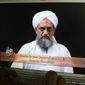 As seen on a computer screen from a DVD prepared by Al-Sahab production, Al Qaeda&#39;s Ayman al-Zawahiri speaks in Islamabad, Pakistan, on June 20, 2006. Al-Zawahiri, the top Al Qaeda leader, was killed by the U.S. over the weekend in Afghanistan. President Joe Biden is scheduled to speak about the operation on Monday night, Aug. 1, 2022, from the White House in Washington. (AP Photo/B.K.Bangash, File)