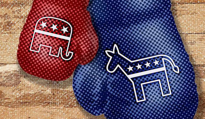 Democrats and Republicans&#x27; Political Punch Illustration by Greg Groesch/The Washington Times