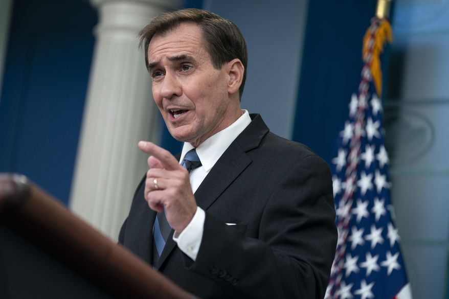 National Security Council spokesman John Kirby speaks during a briefing at the White House, Thursday, Aug. 4, 2022, in Washington. (AP Photo/Evan Vucci)