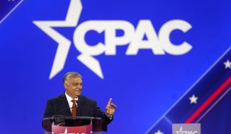 Hungarian Prime Minister Viktor Orbán speaks at the Conservative Political Action Conference (CPAC) in Dallas, Thursday, Aug. 4, 2022. (AP Photo/LM Otero)