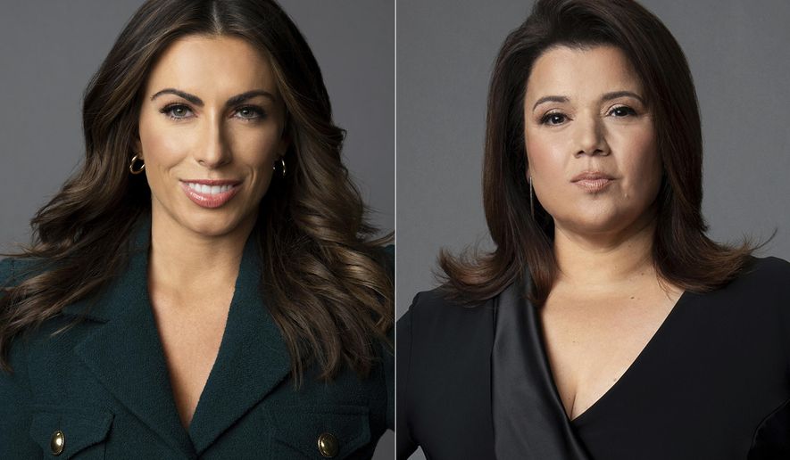 This combination of images shows Alyssa Farah Griffin, left, and Ana Navarro, newly named co-hosts for &amp;quot;The View.&amp;quot; (Jeff Lipsky/ABC via AP)