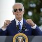 President Joe Biden speaks before signing two bills aimed at combating fraud in the COVID-19 small business relief programs Friday, Aug. 5, 2022, at the White House in Washington. (AP Photo/Evan Vucci, Pool)