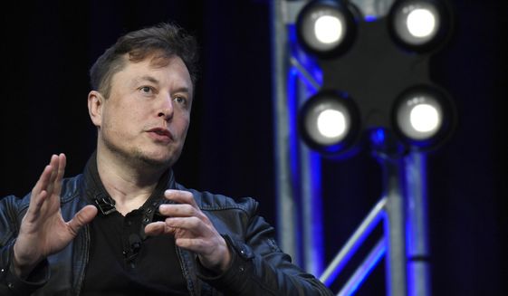 Tesla and SpaceX Chief Executive Officer Elon Musk speaks at the SATELLITE Conference and Exhibition in Washington on March 9, 2020. (AP Photo/Susan Walsh, File)