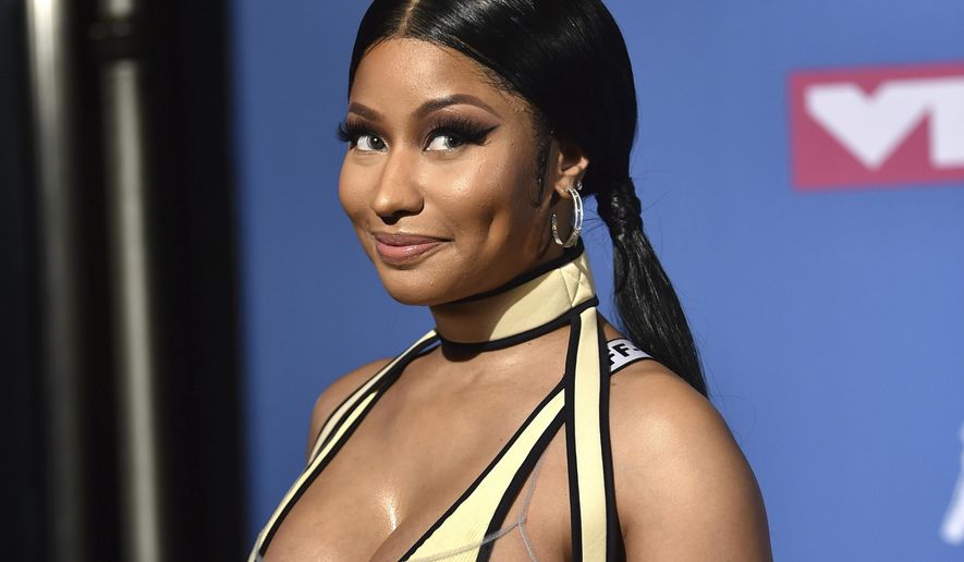 Nicki Minaj appears at the MTV Video Music Awards in New York on Aug. 20, 2018. Minaj will receive the Video Vanguard Award at the MTV Awards later this month. Minaj, who has won five MTV trophies for such hits as “Anaconda,” “Chun-Li” and “Hot Girl Summer,” will get the award and perform at the ceremony on Aug. 28 at the Prudential Center in Newark, N.J. (Photo by Evan Agostini/Invision/AP, File)