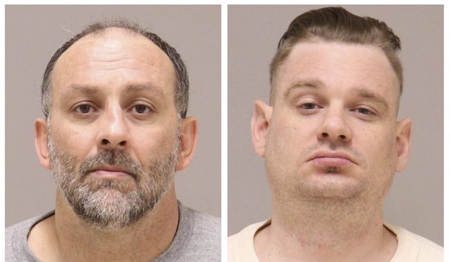 This combo of images provided by the Kent County, Mich., Jail. shows Barry Croft Jr., left, and Adam Fox. Jury selection started Tuesday, Aug. 9, 2022, in the second trial of the two men charged with conspiring to kidnap Michigan Gov. Gretchen Whitmer in 2020 over their disgust with restrictions early in the COVID-19 pandemic.Prosecutors are putting Adam Fox and Barry Croft Jr. on trial again after a jury in April couldn&#x27;t reach a verdict. Two co-defendants were acquitted and two more pleaded guilty earlier. (Kent County Sheriff&#x27;s Office via AP)