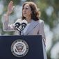 Vice President Kamala Harris speaks at the Chabot Space &amp; Science Center in Oakland, Calif., on Friday, Aug. 12, 2022 (Ethan Swope/San Francisco Chronicle via AP) ** FILE **