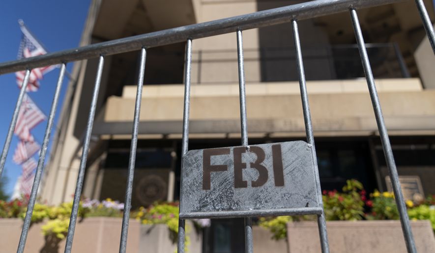 The Federal Bureau of Investigation (FBI) building headquarters is seen in Washington, Saturday, Aug. 13, 2022. (AP Photo/Jose Luis Magana) ** FILE **