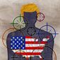 Illustration on Trump and the real target of the DOJ and government overreach by Greg Groesch/The Washington Times