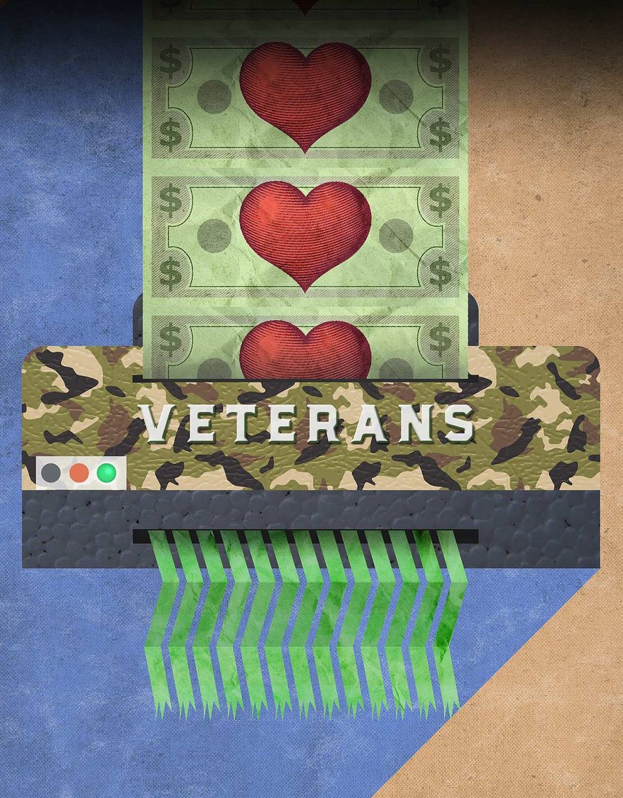 IRS and Mismanaged Veteran Charities Illustration by Greg Groesch/The Washington Times