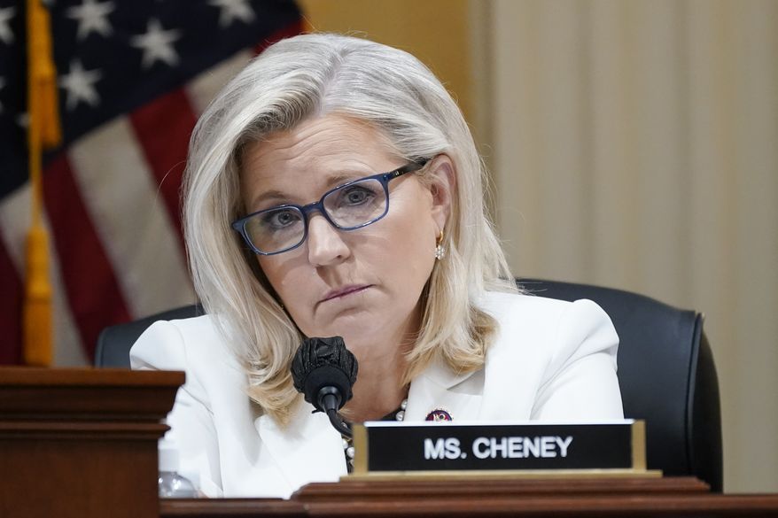 Vice Chair Liz Cheney, R-Wyo., listens as the House select committee investigating the Jan. 6 attack on the U.S. Capitol holds a hearing at the Capitol in Washington, June 23, 2022. (AP Photo/J. Scott Applewhite, File)