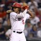 Washington Nationals&#39; CJ Abrams in action during a baseball game against the Chicago Cubs, Monday, Aug. 15, 2022, in Washington. (AP Photo/Nick Wass)