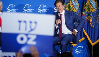 Mehmet Oz, a Republican candidate for U.S. Senate in Pennsylvania, takes part in a Republican Jewish Coalition event in Philadelphia, Wednesday, Aug. 17, 2022. (AP Photo/Matt Rourke)